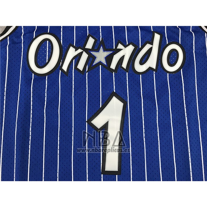 Camiseta Orlando Magic Tracy McGrady NO 1 Mitchell & Ness 2003-04 Azul